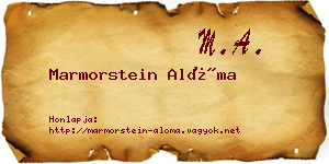 Marmorstein Alóma névjegykártya